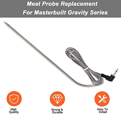 Yaoawe 2-Pack Replacement Part for Masterbuilt Meat Probe with Grill Clips, 9004190170 Temperature Probe Accessories Compatible with Masterbuilt